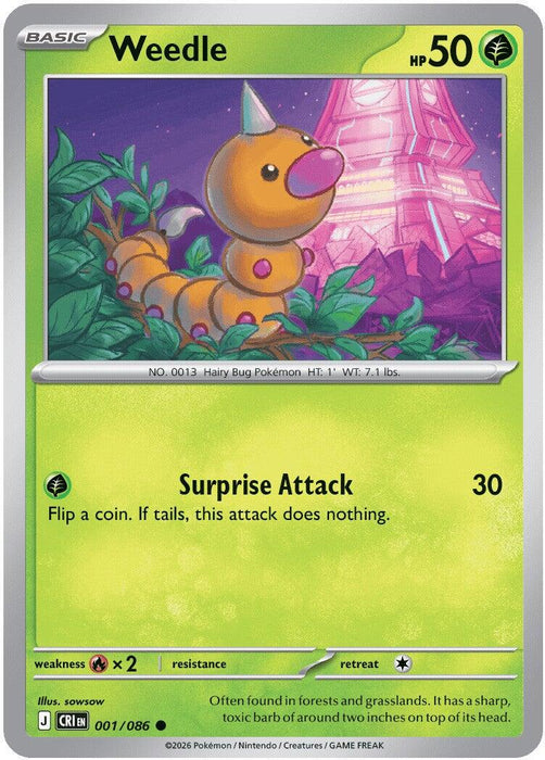 Weedle (001/086) [Mega Evolution: Chaos Rising] - for just $0.10! 