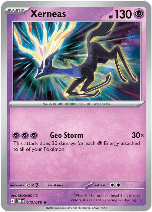 Xerneas (042/086) [Mega Evolution: Chaos Rising] - for just $0.10! 