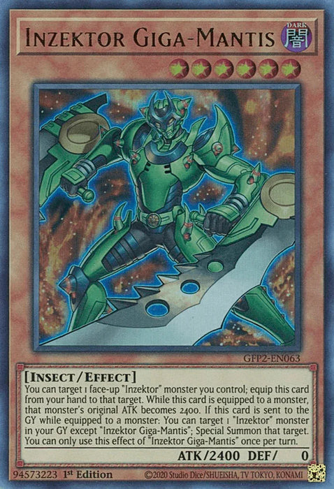 Inzektor Giga-Mantis [GFP2-EN063] Ultra Rare - for just $0.10! 
