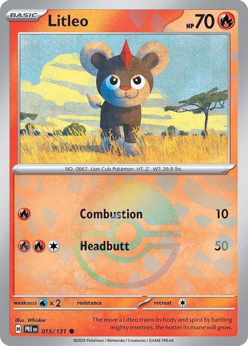 Litleo (015/131) (Poke Ball Pattern) [Scarlet & Violet: Prismatic Evolutions] - for just $0.15! 