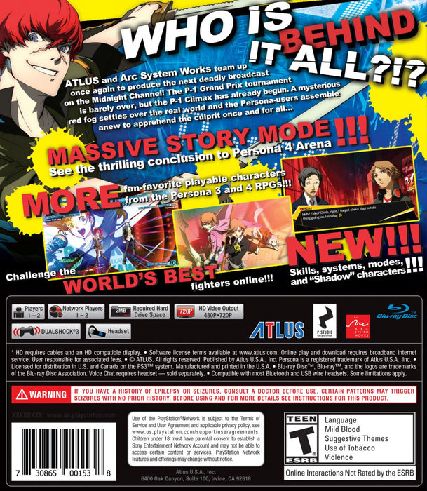Persona 4 Arena Ultimax – PlayStation 3 (PS3) - for just $25.99! 