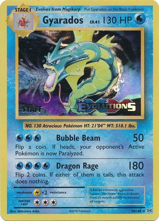 Gyarados (34/108) (XY Evolutions Staff Prerelease) [XY: Black Star Promos] - for just $220! 