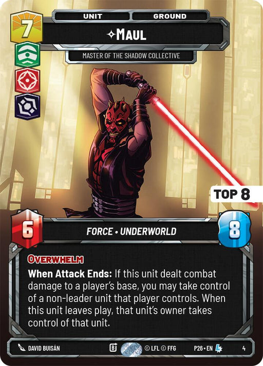 Maul - Master of the Shadow Collective (4) (Top 8) (4) [Organized Play Promos] - for just $1.10! 