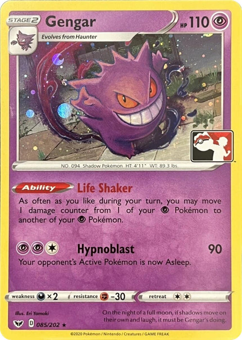 Gengar (085/202) (Library Exclusive) [Sword & Shield: Base Set] - for just $398! 