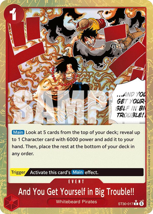 And You Get Yourself in Big Trouble!! (Parallel) [Starter Deck EX: Gear 5] - for just $0.30! 