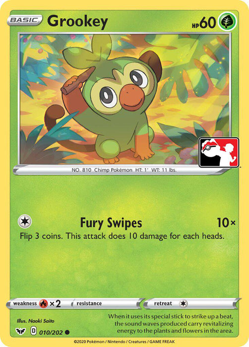 Grookey (011/202) (Library Exclusive) [Sword & Shield: Base Set] - for just $0.10! 