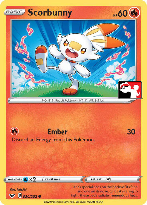 Scorbunny (031/202) (Library Exclusive) [Sword & Shield: Base Set] - for just $0.10! 