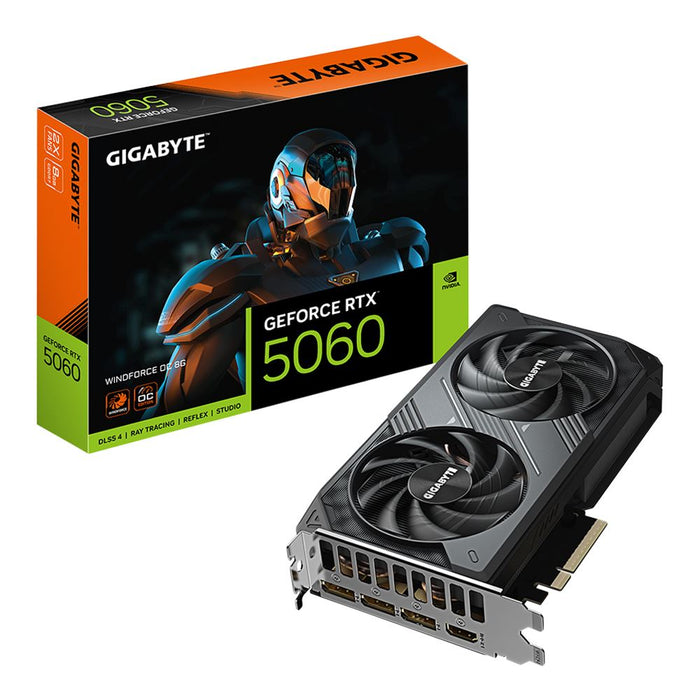 Gigabyte NVIDIA GeForce RTX 5060 WINDFORCE Overclocked Dual Fan 8GB GDDR7 PCIe 5.0 Graphics Card - for just $349.99! 