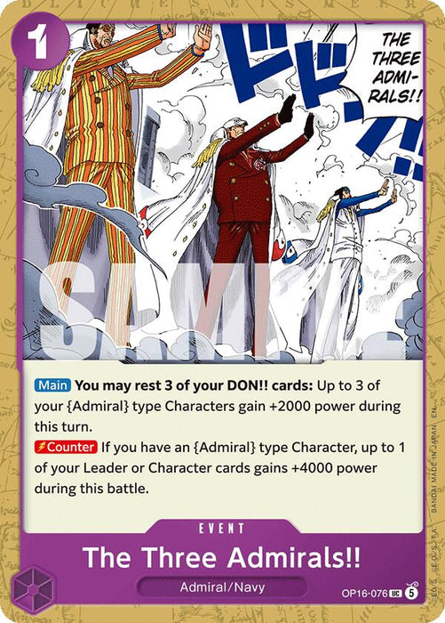 The Three Admirals!! [The Time of Battle] - for just $0.10! 