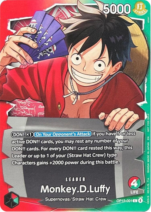 Monkey.D.Luffy (OP13-001) (Ichiban Kuji Exclusive) [One Piece Promotion Cards] - for just $85.55! 