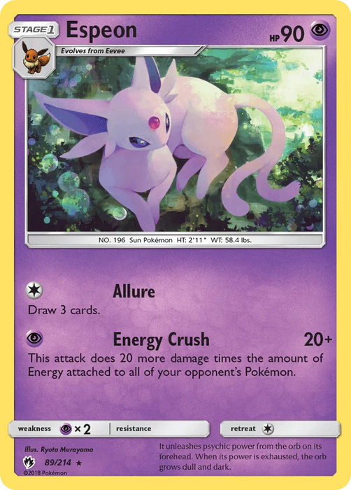 Espeon (89/214) [Sun & Moon: Lost Thunder] - for just $1.65! 