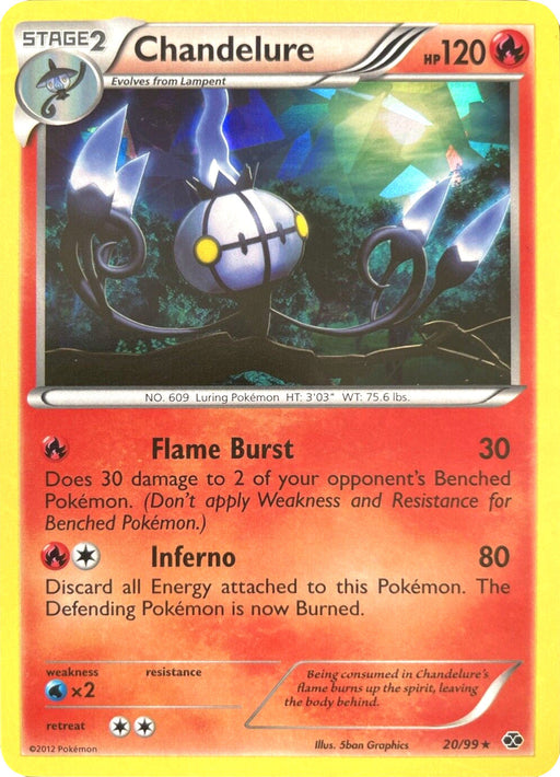 Chandelure (20/99) (Cracked Ice Holo) [Black & White: Next Destinies] - Just $0.90! Shop now at Retro Gaming of Denver