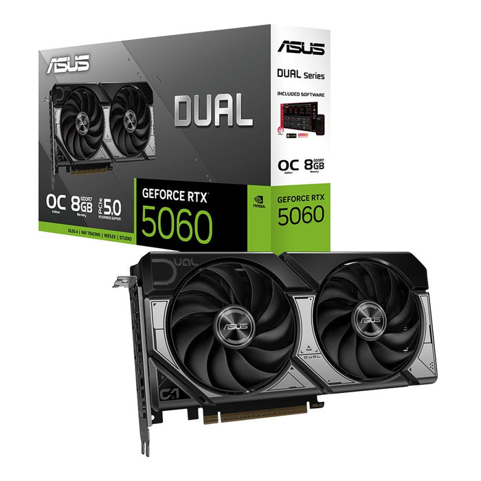 ASUS NVIDIA GeForce RTX 5060 Dual Overclocked Dual Fan 8GB GDDR7 PCIe 5.0 Graphics Card - for just $374.99! 