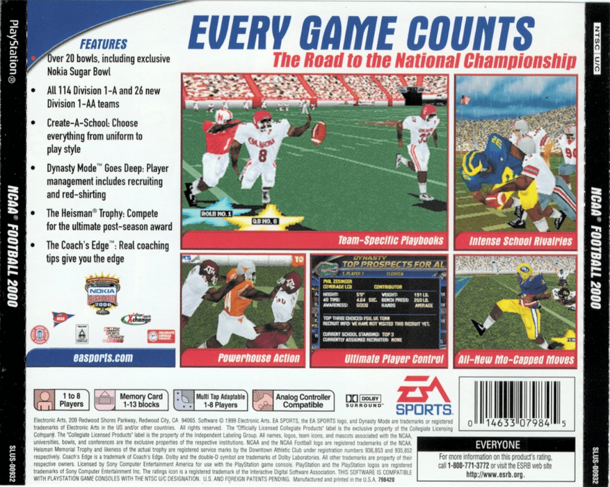 NCAA Football 2000 – PlayStation 1 (PS1) - for just $6.99! 