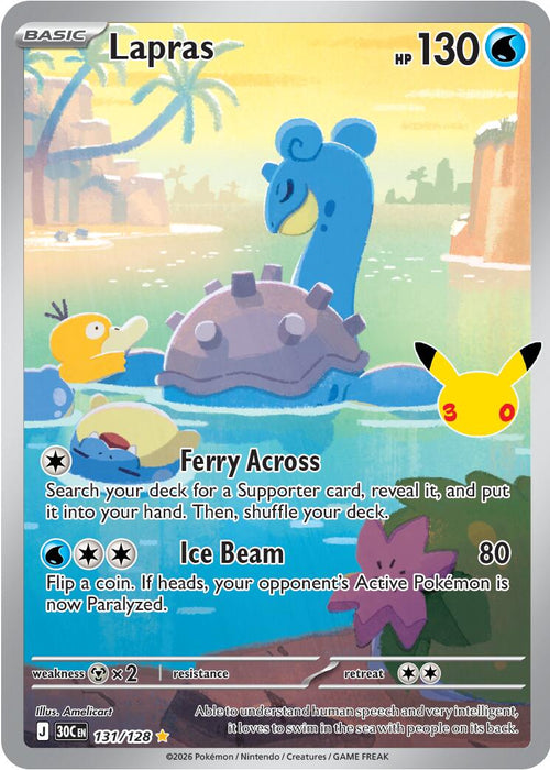Lapras (131/128) [Mega Evolution: 30th Celebration] - for just $0.10! 
