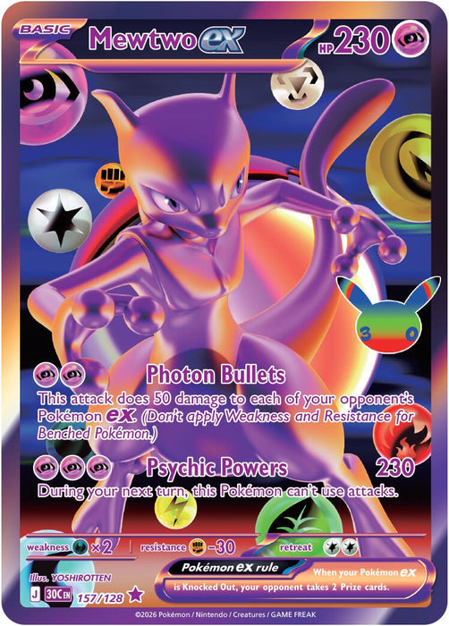 Mewtwo ex (157/128) [Mega Evolution: 30th Celebration] - for just $400! 