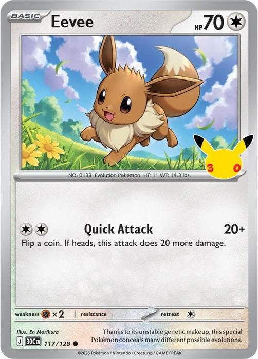 Eevee (117/128) [Mega Evolution: 30th Celebration] - for just $0.10! 