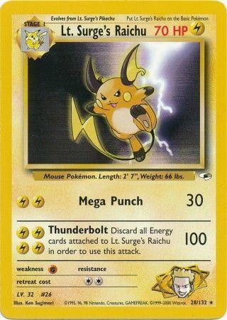 Lt. Surge's Raichu (28/132) [Gym Heroes Unlimited] - for just $8.50! 