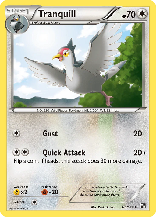 Tranquill (85/114) [Black & White: Base Set] - for just $0.15! 