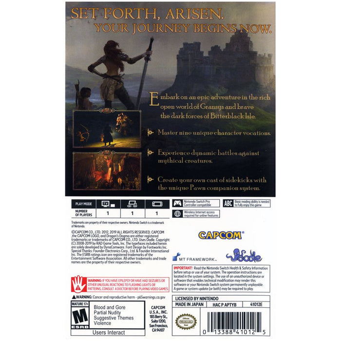 Dragon's Dogma: Dark Arisen (Nintendo Switch) - Just $0! Shop now at Retro Gaming of Denver