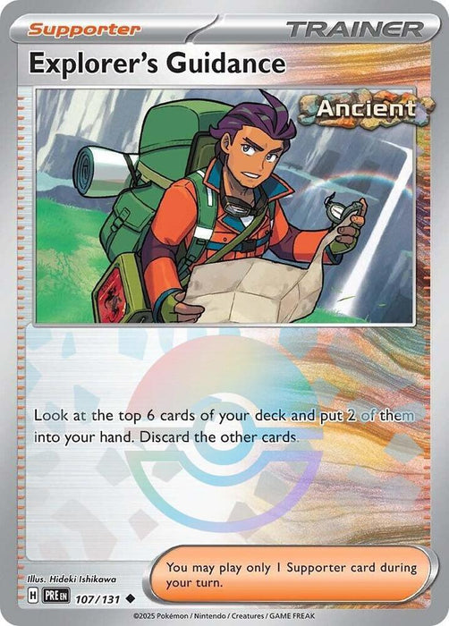 Explorer's Guidance (107/131) (Poke Ball Pattern) [Scarlet & Violet: Prismatic Evolutions] - for just $0.10! 