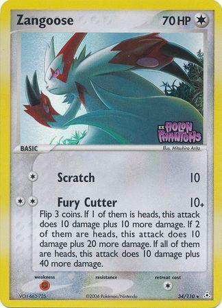 Zangoose (34/110) (Stamped) [EX: Holon Phantoms] - for just $7.35! 