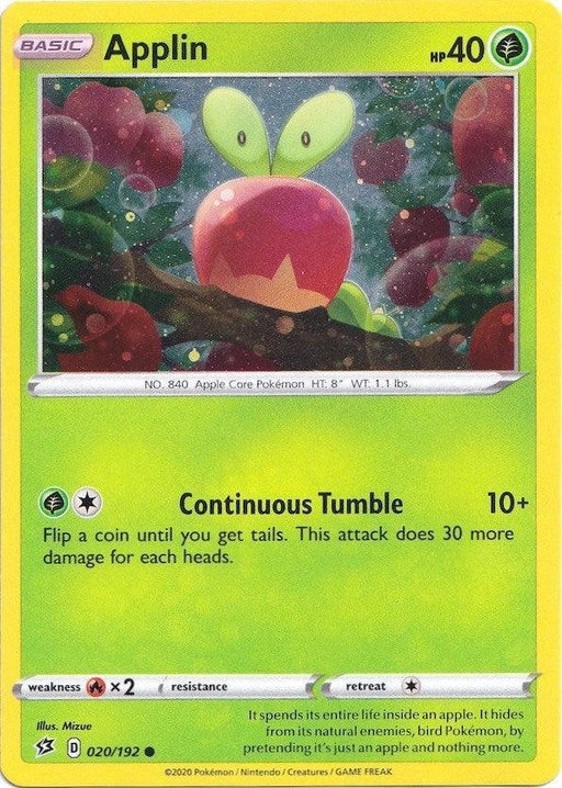 Applin (020/192) (Cosmos Holo) [Sword & Shield: Rebel Clash] - for just $0.15! 