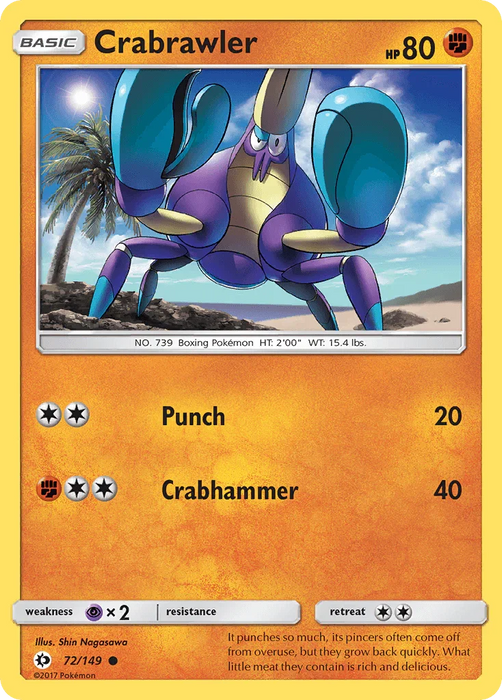 Crabrawler (72/149) [Sun & Moon: Base Set] - for just $0.10! 