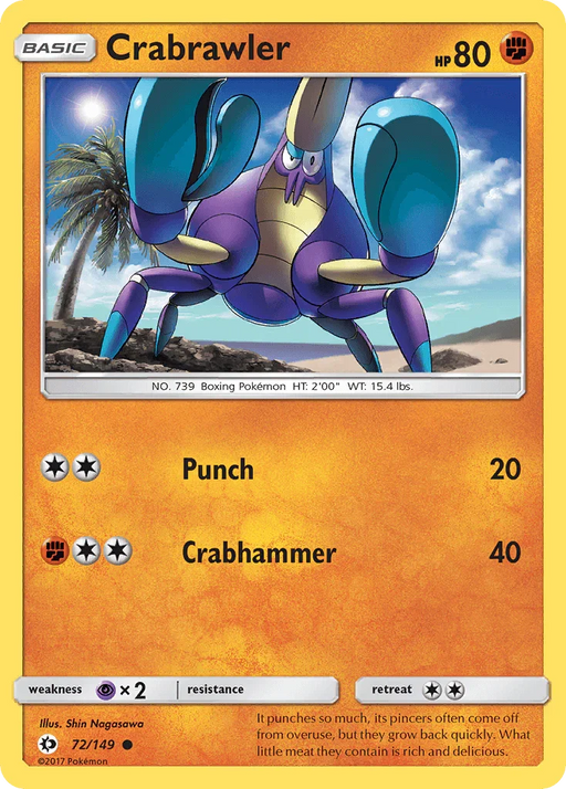 Crabrawler (72/149) [Sun & Moon: Base Set] - for just $0.10! 