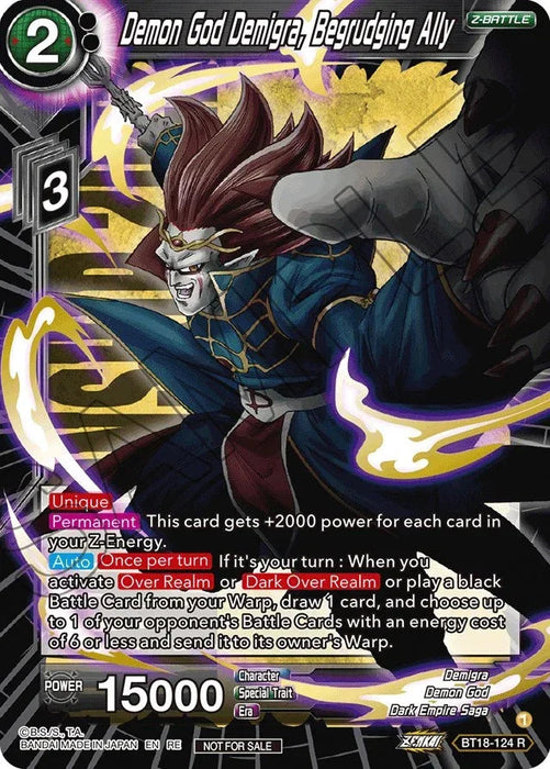 Demon God Demigra, Begrudging Ally (Championship 2022) (BT18-124) [Promotion Cards] - for just $0.25! 