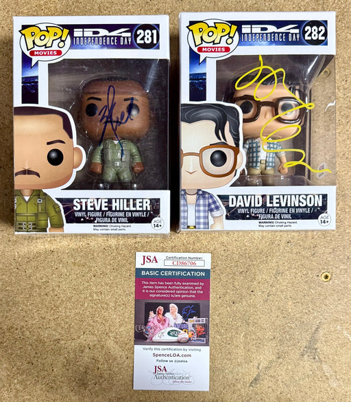Will Smith (Steve Hiller) & Jeff Goldblum (David Levinson) Signed Independence Day Funko Pop! JSA & PSA COA Set of 2 - for just $525! 