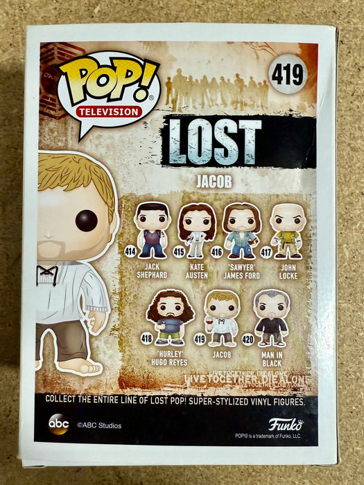 Mark Pellegrino Signed LOST Jacob Vaulted Funko Pop! #419 With JSA COA - for just $120! 