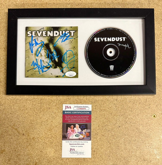 Sevendust (7D) Complete Band Signed “Home” Framed CD With JSA COA - for just $135! 