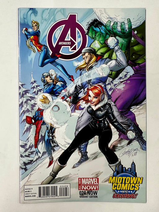 Avengers #24 Midtown Exclusive J Scott Campbell Variant Holidays Snow Fun - for just $25! 