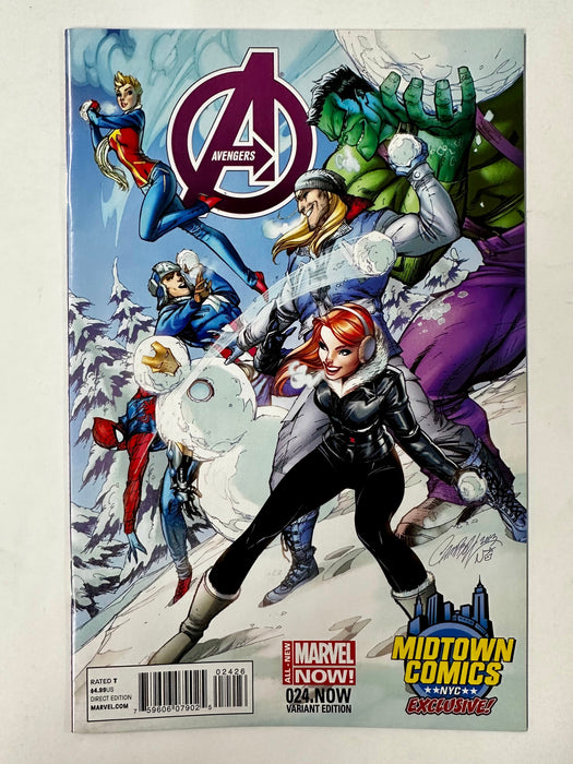 Avengers #24 Midtown Exclusive J Scott Campbell Variant Holidays Snow Fun - for just $25! 
