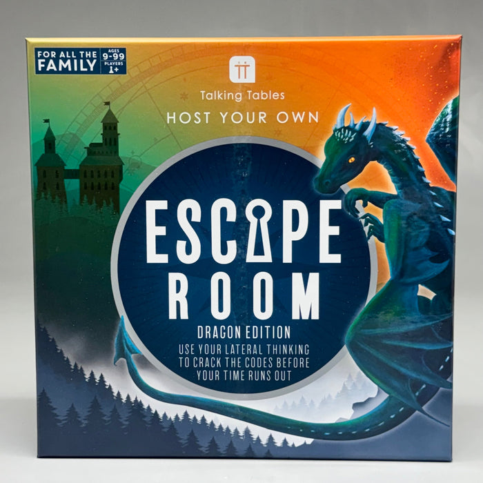 TALKING TABLES Host Your Own Escape Room Dragon Edition Board Game HOSTFAM-ESCAPE-DRGN - for just $18! 