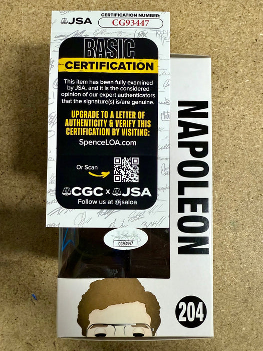 Jon Heder Signed Napoleon Dynamite Vaulted Funko Pop! #204 With JSA COA - for just $350! 