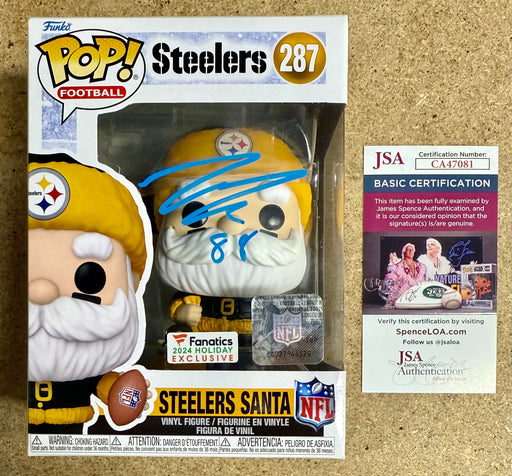 Pat Freiermuth Signed NFL Pittsburgh Steelers Santa Funko Pop! #287 With JSA COA - for just $120! 