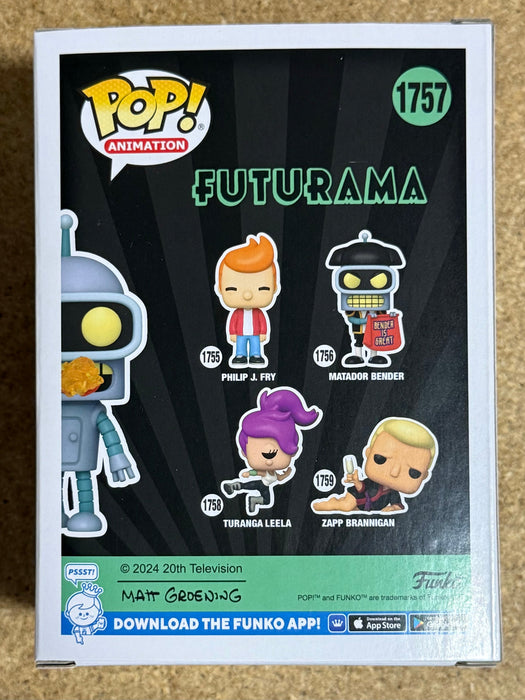 Funko Pop! Animation Bender (Flame Burp) #1757 Futurama Specialty Series 2024 Exclusive - for just $15! 