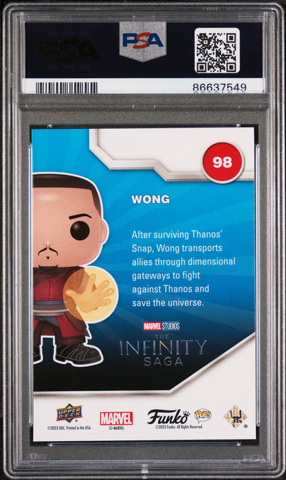 2023 UPPER DECK FUNKO POP MARVEL  WONG PLATINUM #98  PSA 10 - for just $54! 