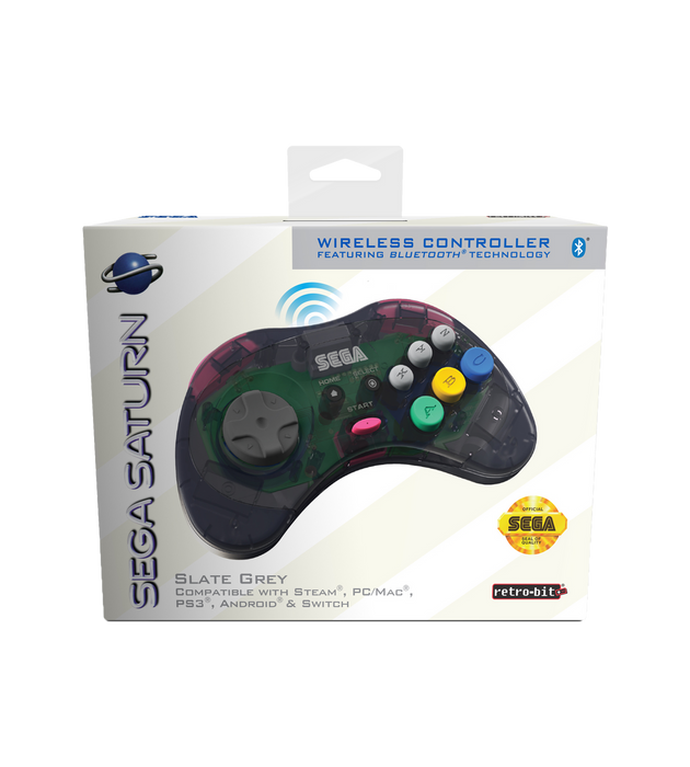 Retro bit Sega Saturn Wireless Controller Slate Grey (Sega Saturn) - Just $12.99! Shop now at Retro Gaming of Denver