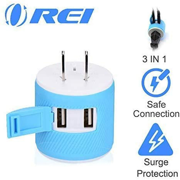 Japan, Philippines Travel Adapter - 3 in 1 - 2 USB - Type A - Compact Design (U2U-6) - Just $9.99! Shop now at Retro Gaming of Denver