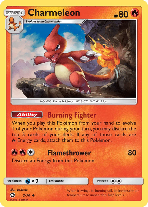 Charmeleon (2/70) [Sun & Moon: Dragon Majesty] - for just $0.35! 