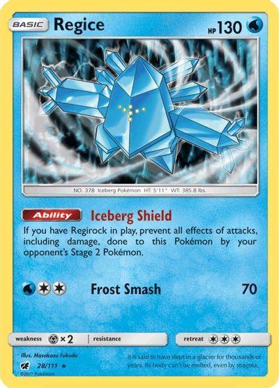 Regice (28/111) [Sun & Moon: Crimson Invasion] - for just $0.25! 