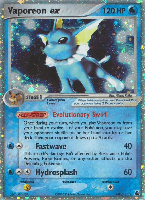 Vaporeon ex (110/113) [EX: Delta Species] - for just $102.60! 
