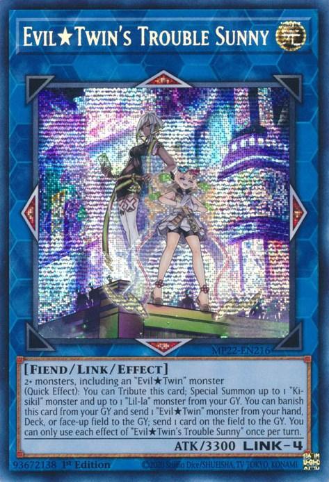 Evil Twin's Trouble Sunny [MP22-EN216] Prismatic Secret Rare - for just $0.30! 