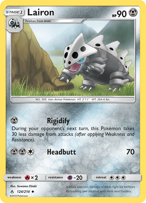 Lairon (124/214) [Sun & Moon: Unbroken Bonds] - for just $0.10! 