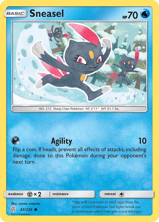 Sneasel (43/236) [Sun & Moon: Cosmic Eclipse] - Just $0.05! Shop now at Retro Gaming of Denver