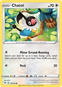 Chatot (139/185) [Sword & Shield: Vivid Voltage] - for just $0.10! 