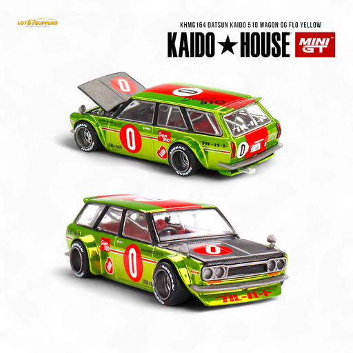 Mini GT Datsun 510 Wagon OG Ho Yellow 1:64 - for just $29.99! 